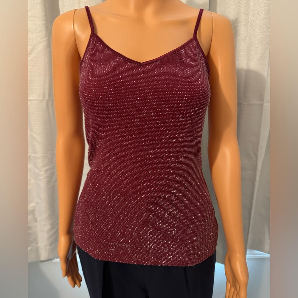 Pretty Express size SP purple sparkle tank top cami NWOT